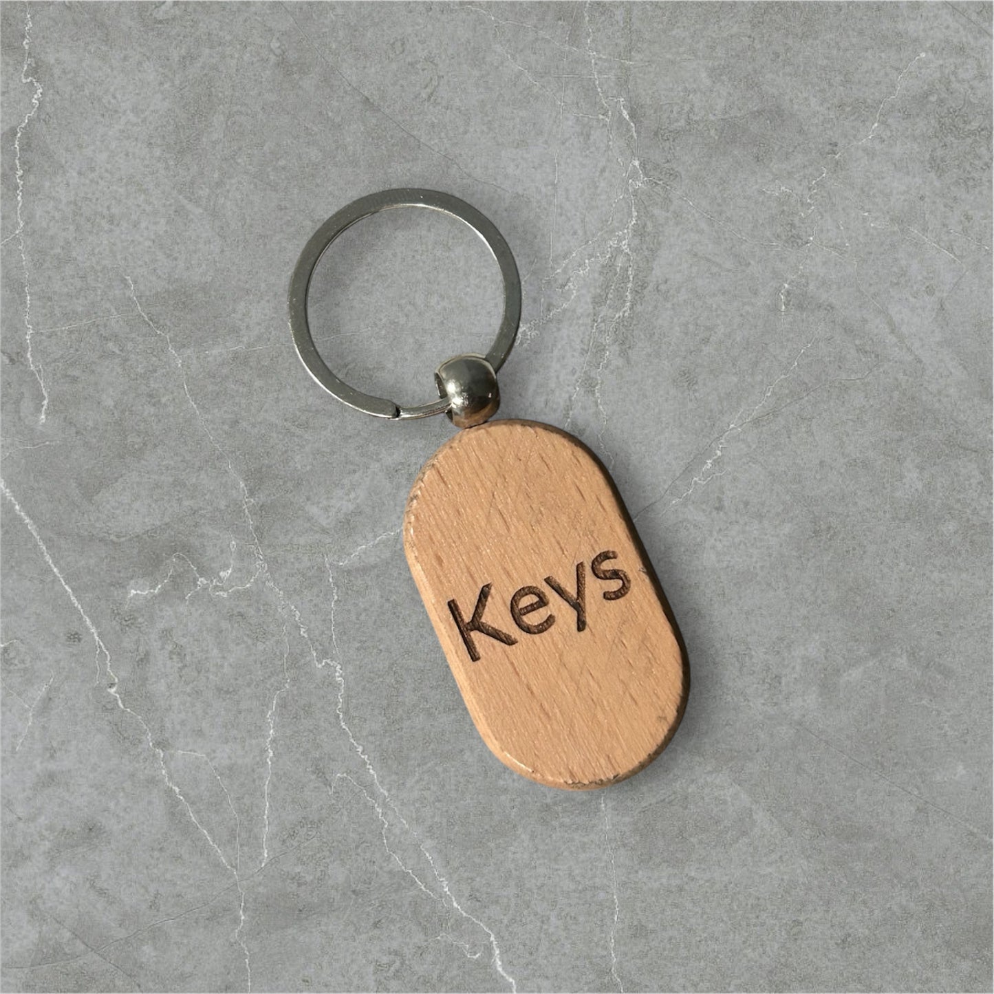 Wooden board key chain